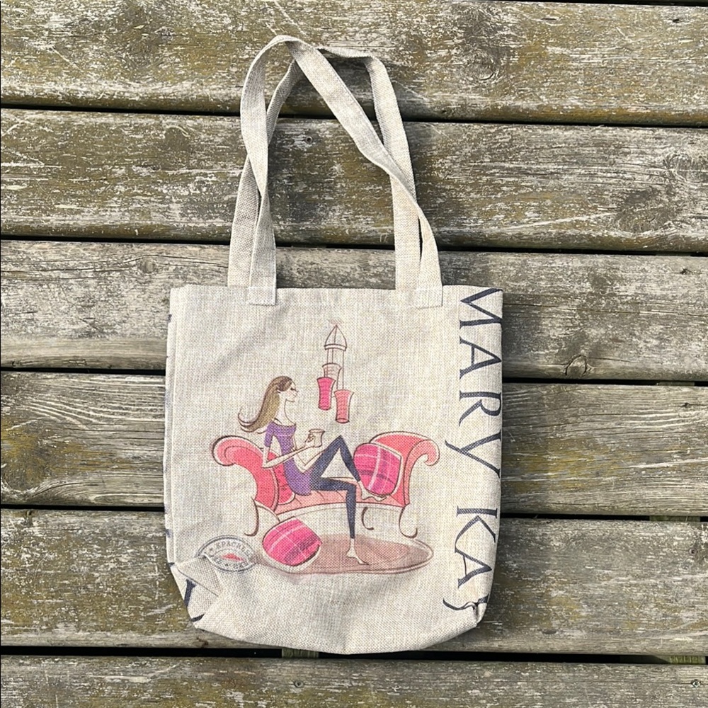 Mary Kay Illustrated Cream Tote Nostalgic